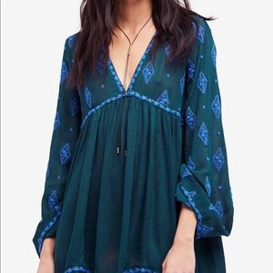 Free People Diamond Embroidered Top